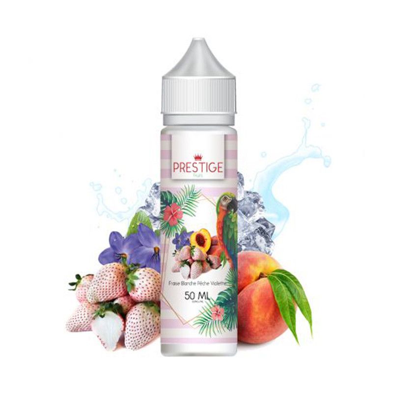 Fraise Blanche, pêche, Violette 50ml - Prestige Fruits - 0mg