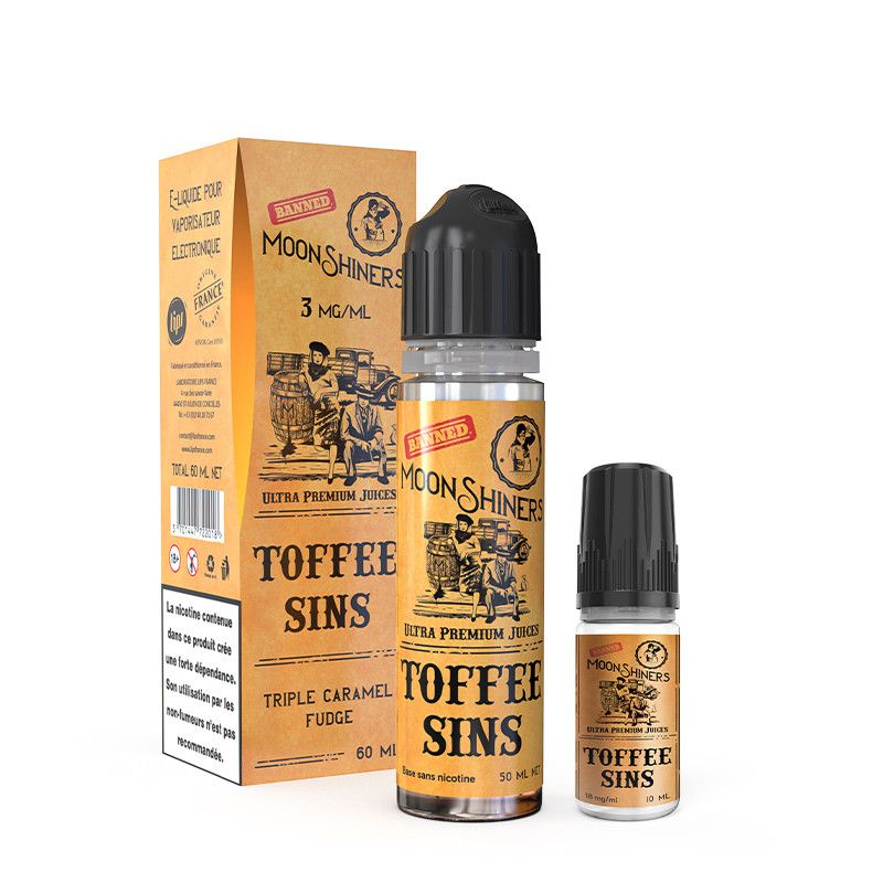 Toffee Sins 50ml + Booster 10ml - Moonshiners - 0mg
