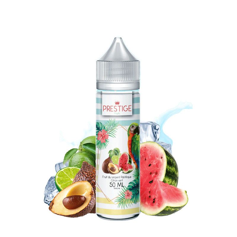 Fruit du serpent Pastèque Citron Vert 50ml - Prestige Fruits - 0mg