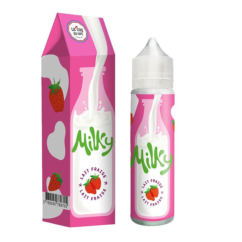 Lait Fraise 50ml - Milky - 0mg