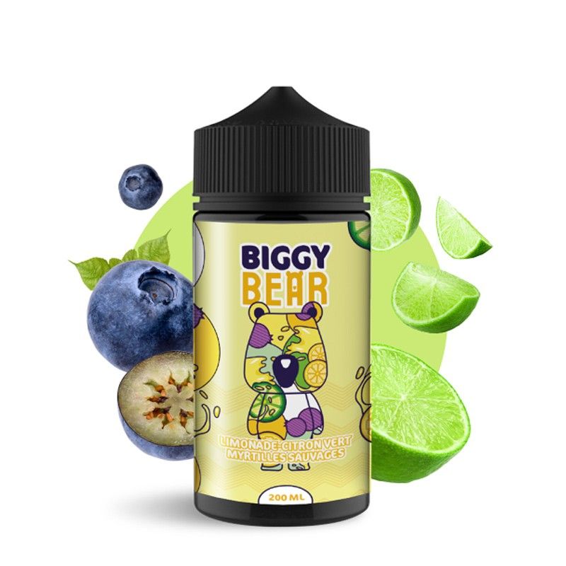 Limonade Citron Vert Myrtilles Sauvages 200ml - Biggy Bear - 0mg