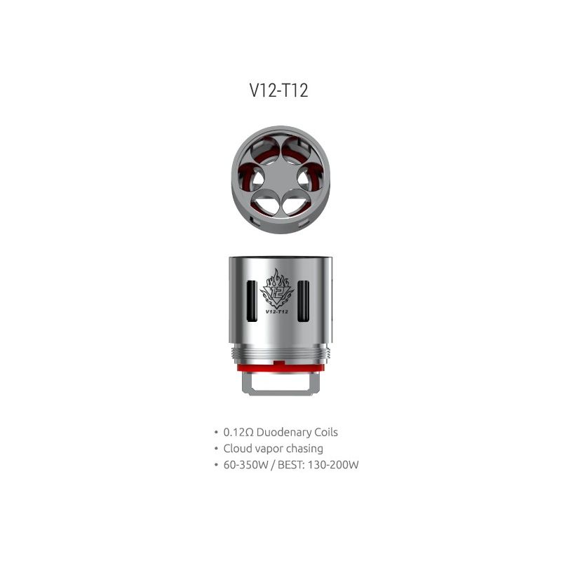 Résistances V12-T12 pour TFV12 Par 3 - Smoktech